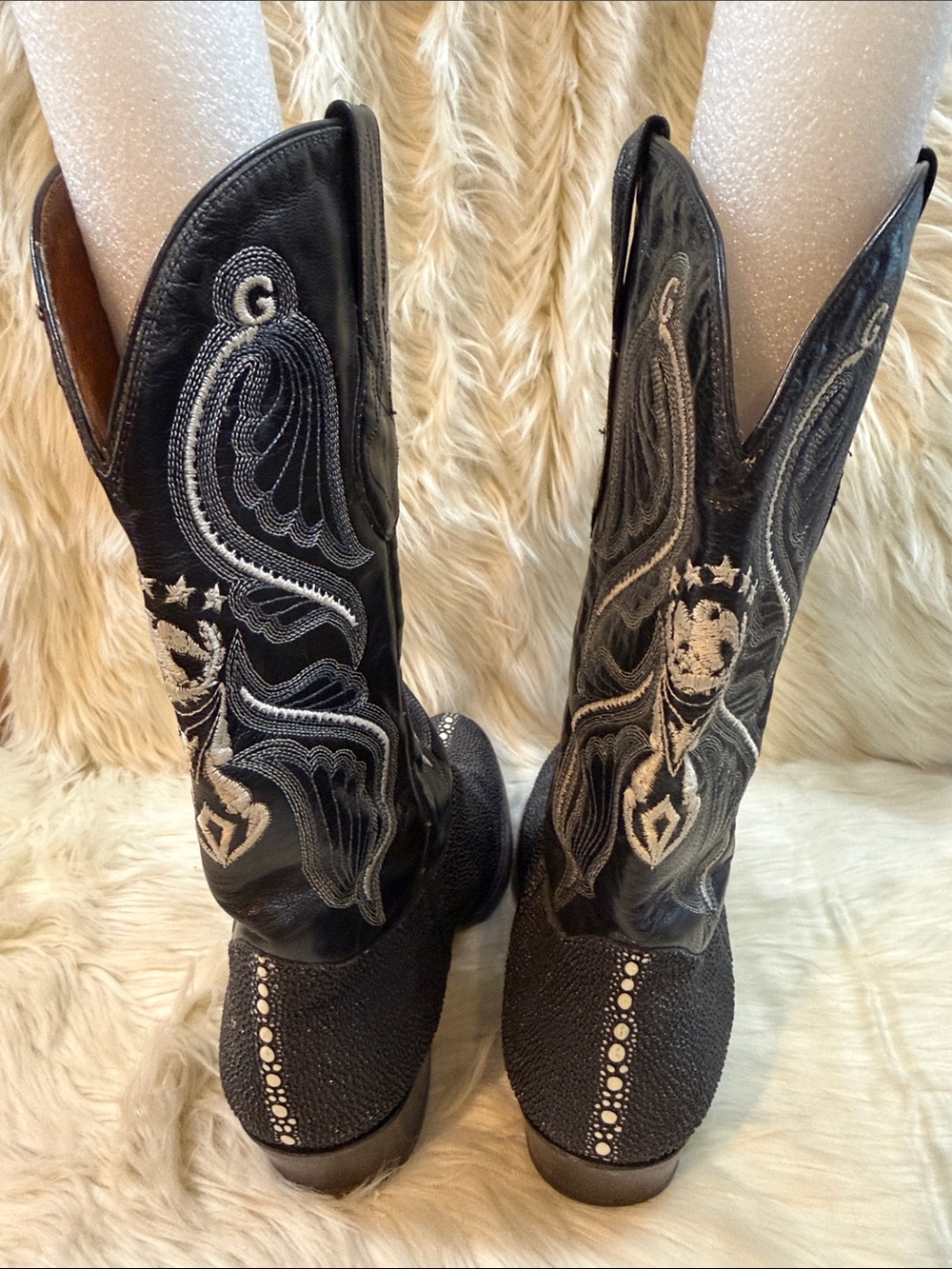 El General Black Sting Ray Western Cowboy Boots -Men’s Size 11 - Picture 8 of 13